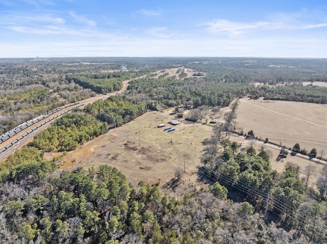 drone / aerial view featuring a rural view