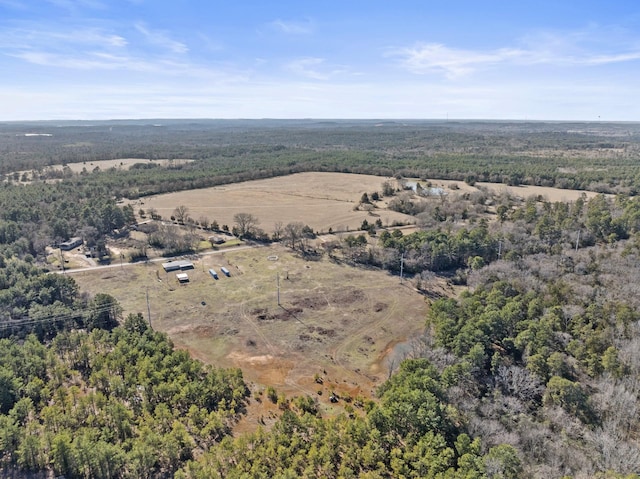 drone / aerial view featuring a rural view