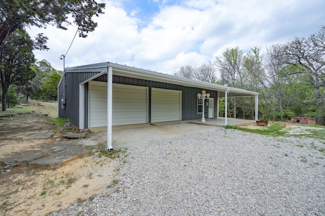 garage with a detached garage