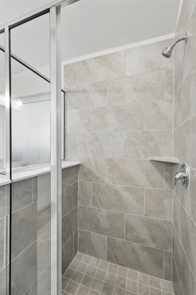 bathroom featuring a shower stall
