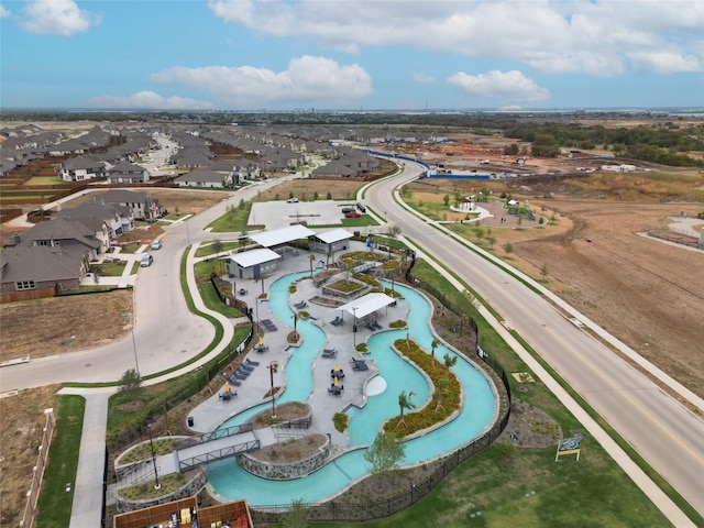 drone / aerial view with a residential view