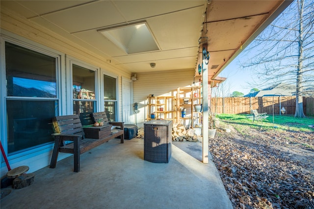 view of patio / terrace with fence