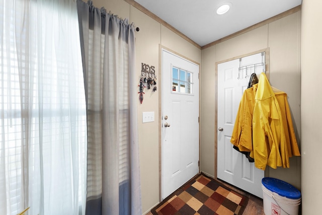 entryway with ornamental molding