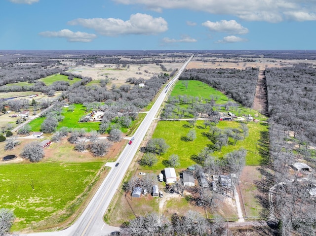 bird's eye view featuring a rural view