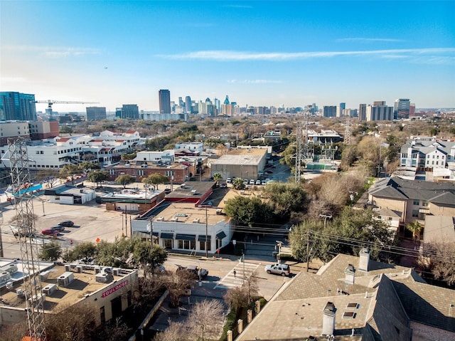 drone / aerial view featuring a city view