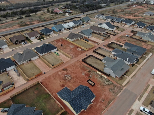 aerial view with a residential view