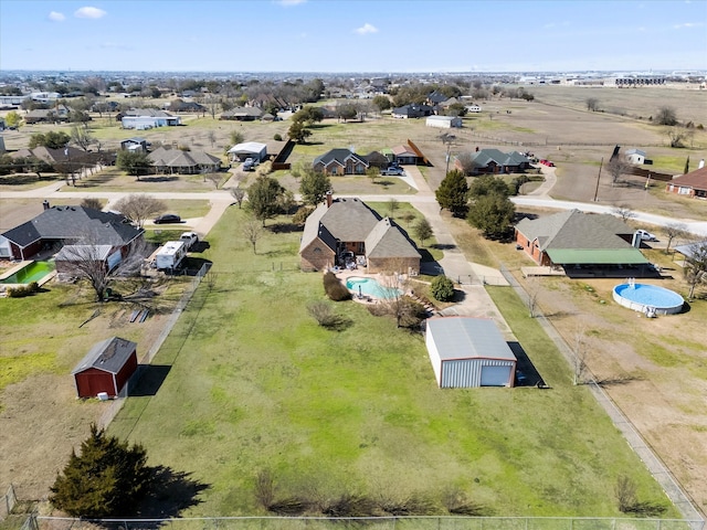 drone / aerial view featuring a residential view