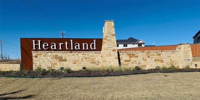 view of community sign