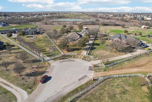 bird's eye view featuring a rural view