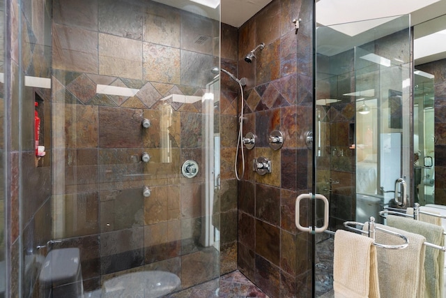 full bath featuring a shower stall