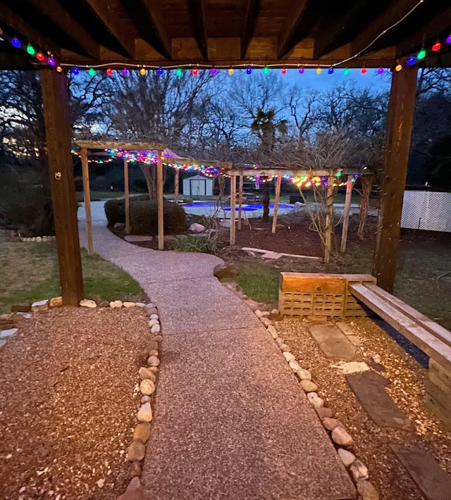 view of yard featuring a patio area