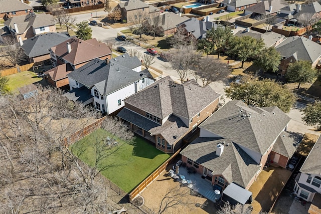 drone / aerial view with a residential view