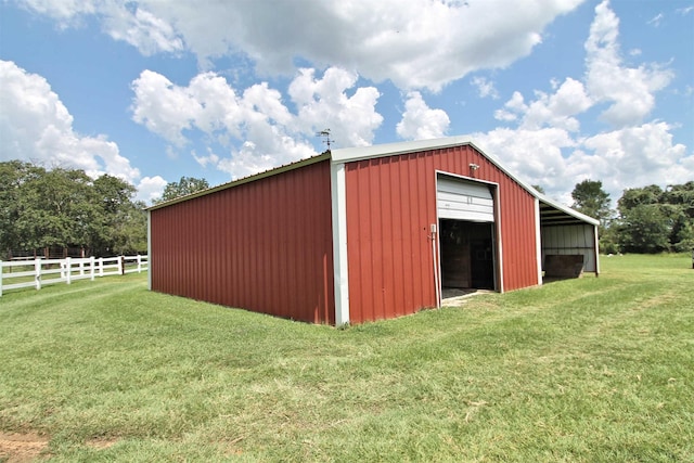 1579 County Road 2008 Unit F, Glen Rose, TX 76043 - view of pole building featuring fence and a lawn