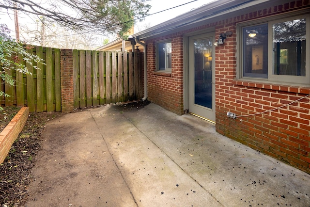 view of patio with fence