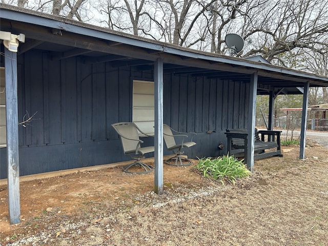 exterior space with an outdoor structure