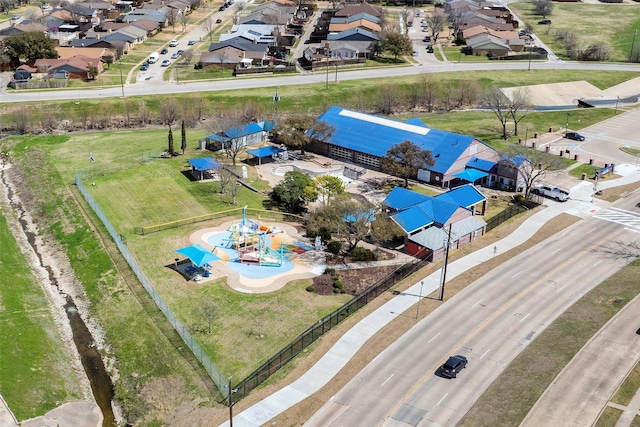 drone / aerial view with a residential view