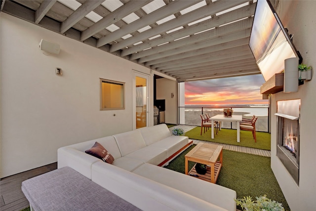 view of patio featuring an outdoor living space