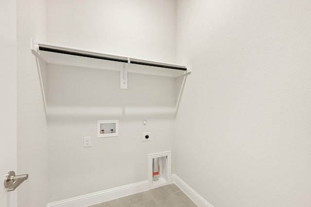 119 Emperor Oak Ct, Balch Springs, TX 75181 - washroom featuring hookup for a gas dryer, hookup for an electric dryer, washer hookup, and baseboards