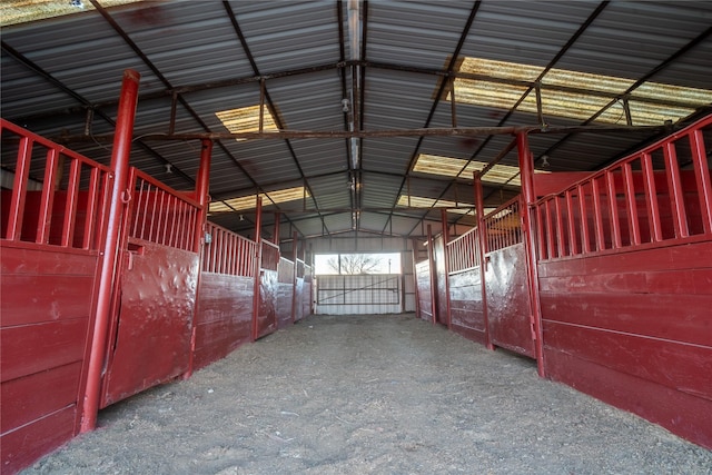 view of horse barn