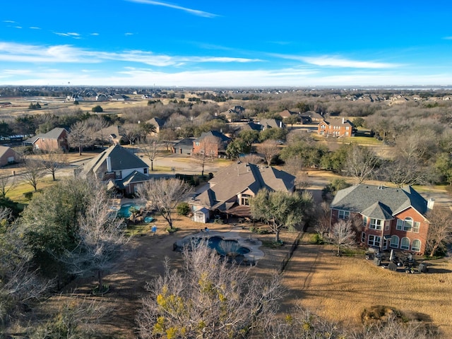 bird's eye view with a residential view