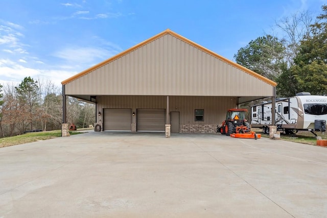 garage with a garage