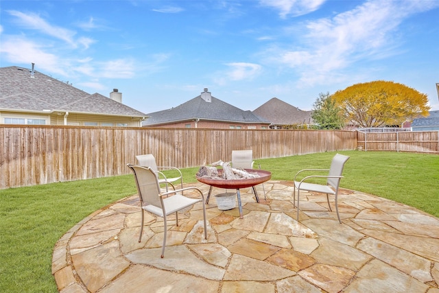 view of patio / terrace with a fenced backyard