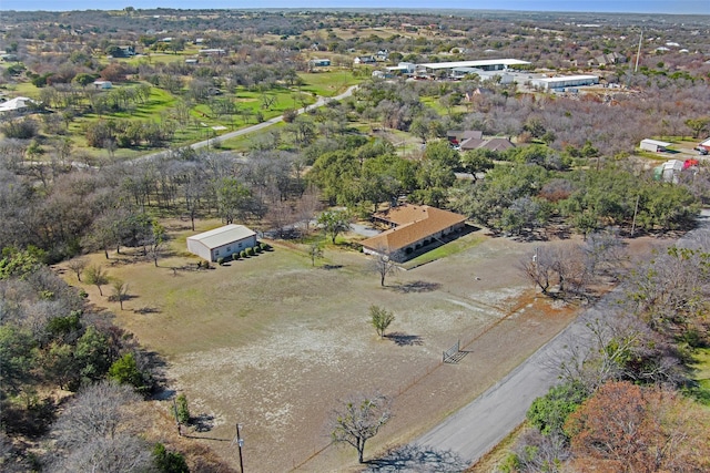 bird's eye view with a rural view