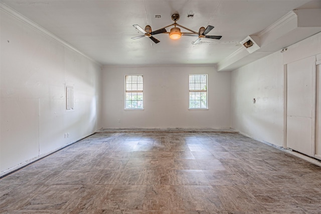 1542 Home Park Dr, Allen, TX 75002 - unfurnished room featuring crown molding and ceiling fan