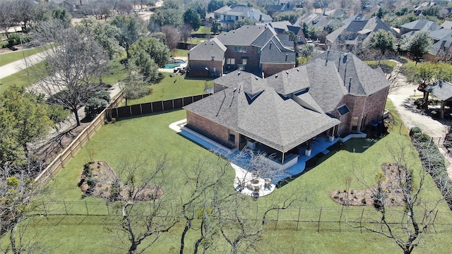 drone / aerial view with a residential view