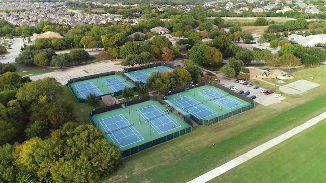 aerial view featuring a residential view