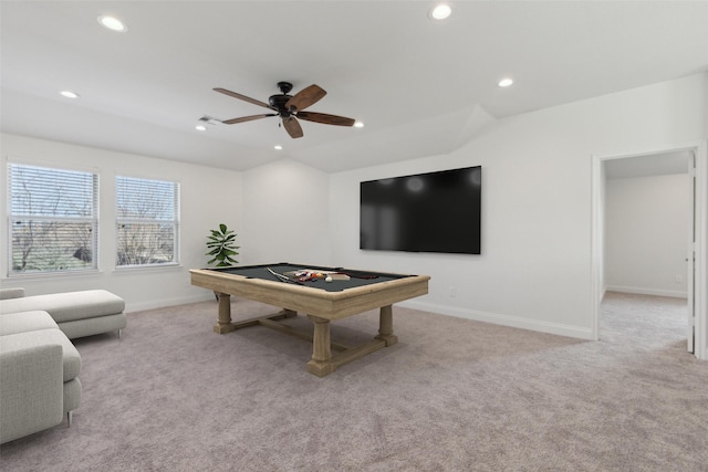 playroom featuring carpet floors and recessed lighting