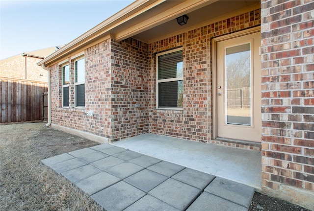 view of patio / terrace with fence