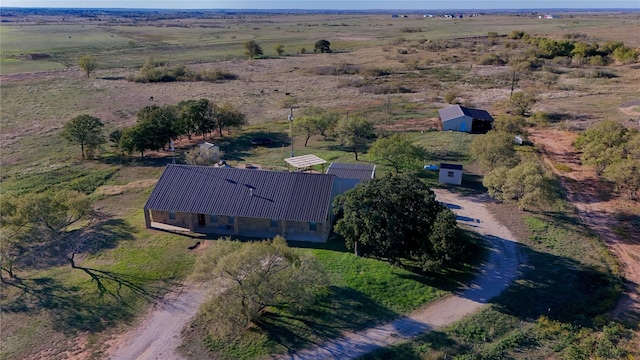 aerial view with a rural view