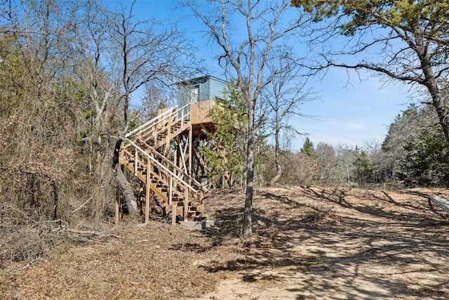 exterior space featuring stairway