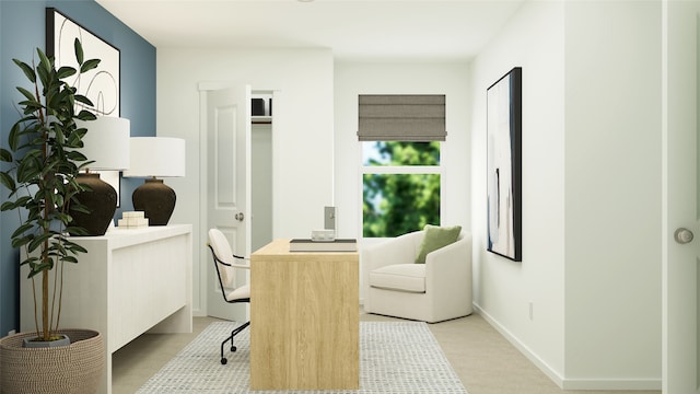 sitting room with baseboards