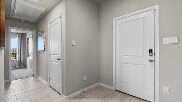 entryway with baseboards