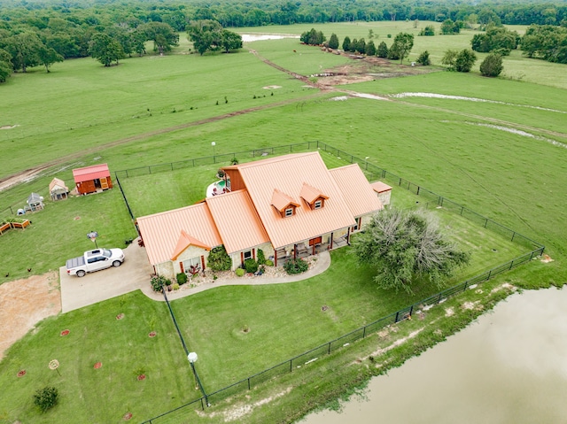 drone / aerial view featuring a rural view