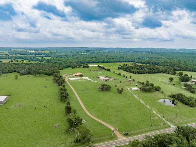 drone / aerial view featuring a rural view