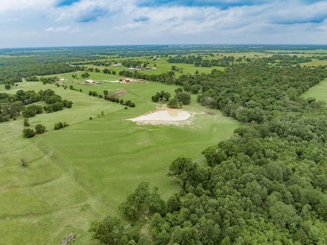 aerial view with a rural view