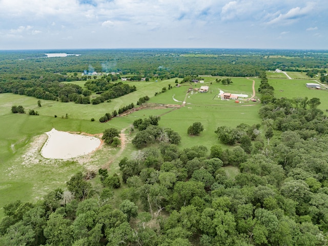 drone / aerial view featuring a rural view