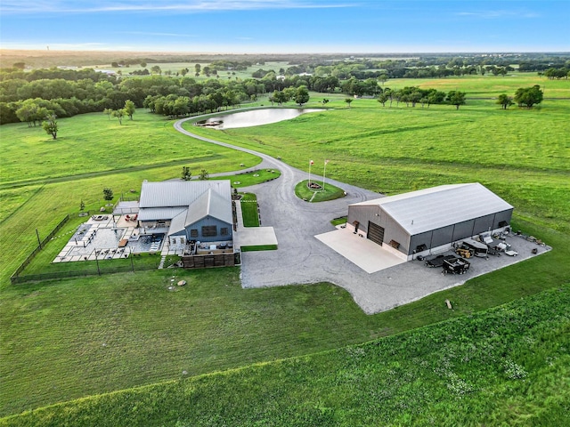 bird's eye view featuring a rural view