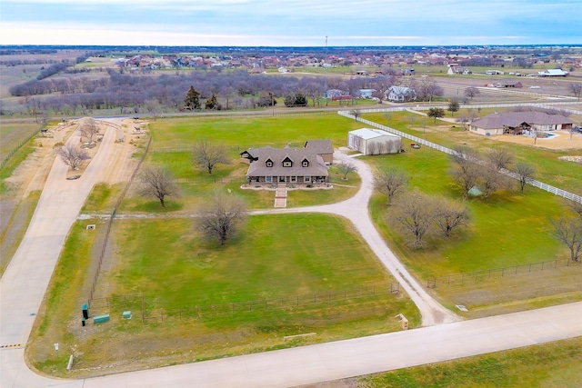 drone / aerial view featuring a rural view