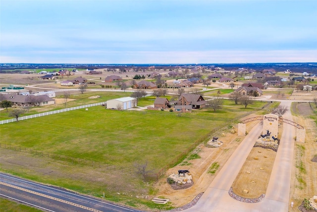 drone / aerial view featuring a residential view