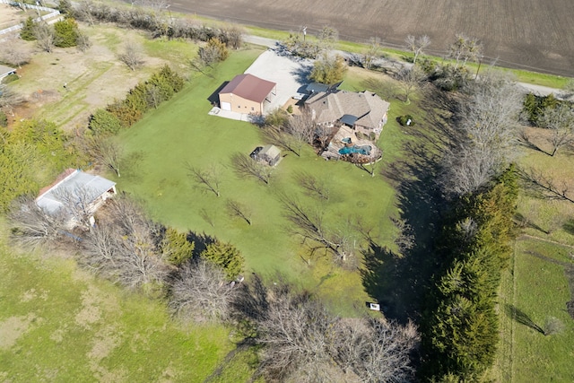 bird's eye view featuring a rural view