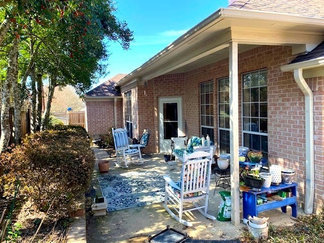 view of patio with fence