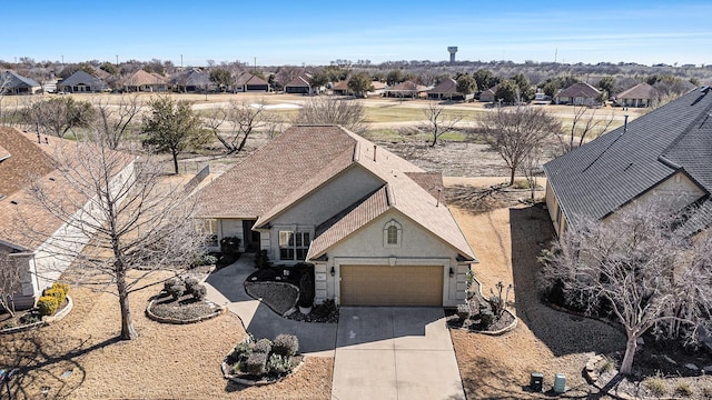 bird's eye view with a residential view