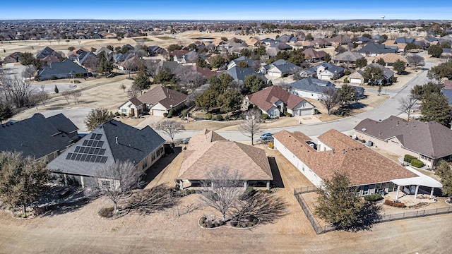 aerial view with a residential view