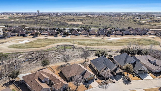 aerial view with a residential view