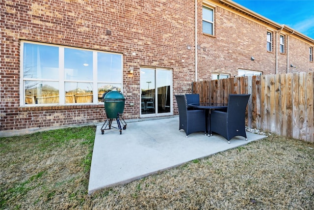 view of patio / terrace with fence