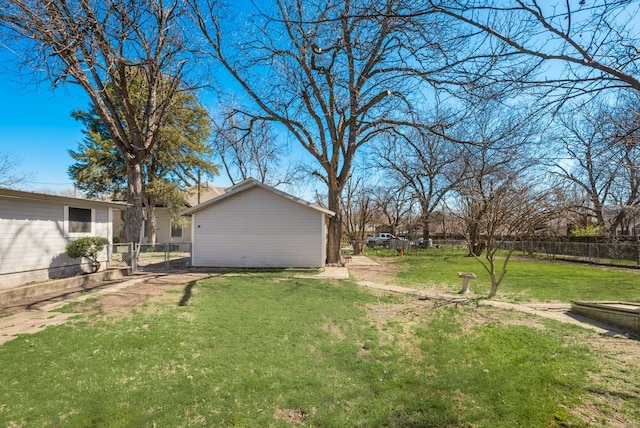 view of yard featuring a gate and fence